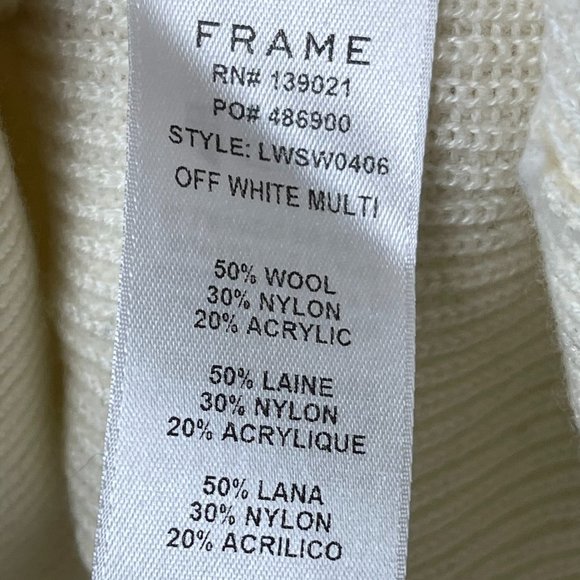 Frame | Ruffle One Shoulder Wool Blend Sweater - Picture 6 of 6